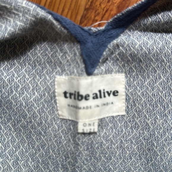 Causebox (now AllTrue) nautical caftan/swim cover up. Width: 35”. Length: 38.5 - Picture 2 of 4